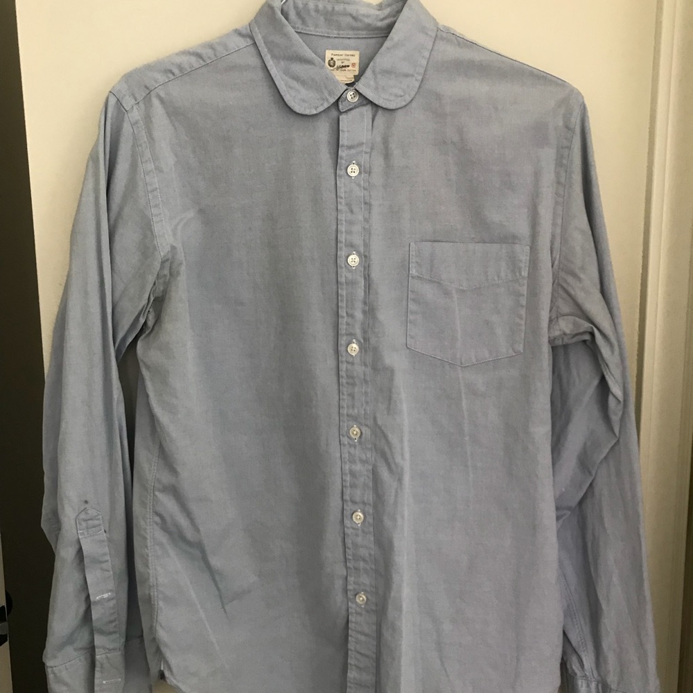 J. Crew Blue Button Down Dress Shirt Sz M